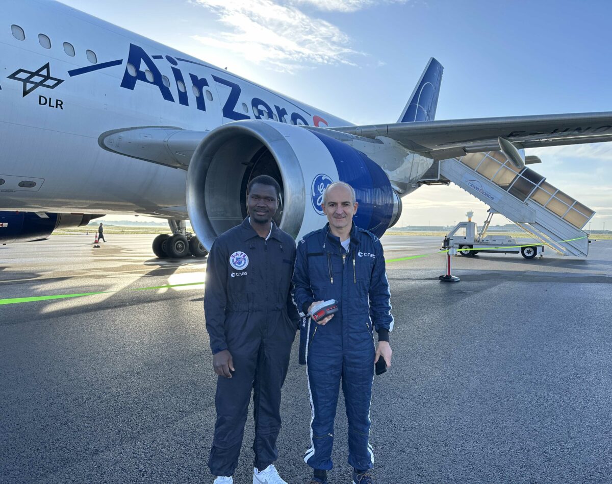 Septuce Zin, a PhD student at the CBM, has completed a parabolic flight aboard the A310 ZERO-G!